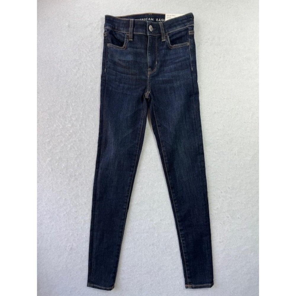 NWT American Eagle Hi-Rise Jegging Denim Jeans Next Level Stretch 0 25W Dark